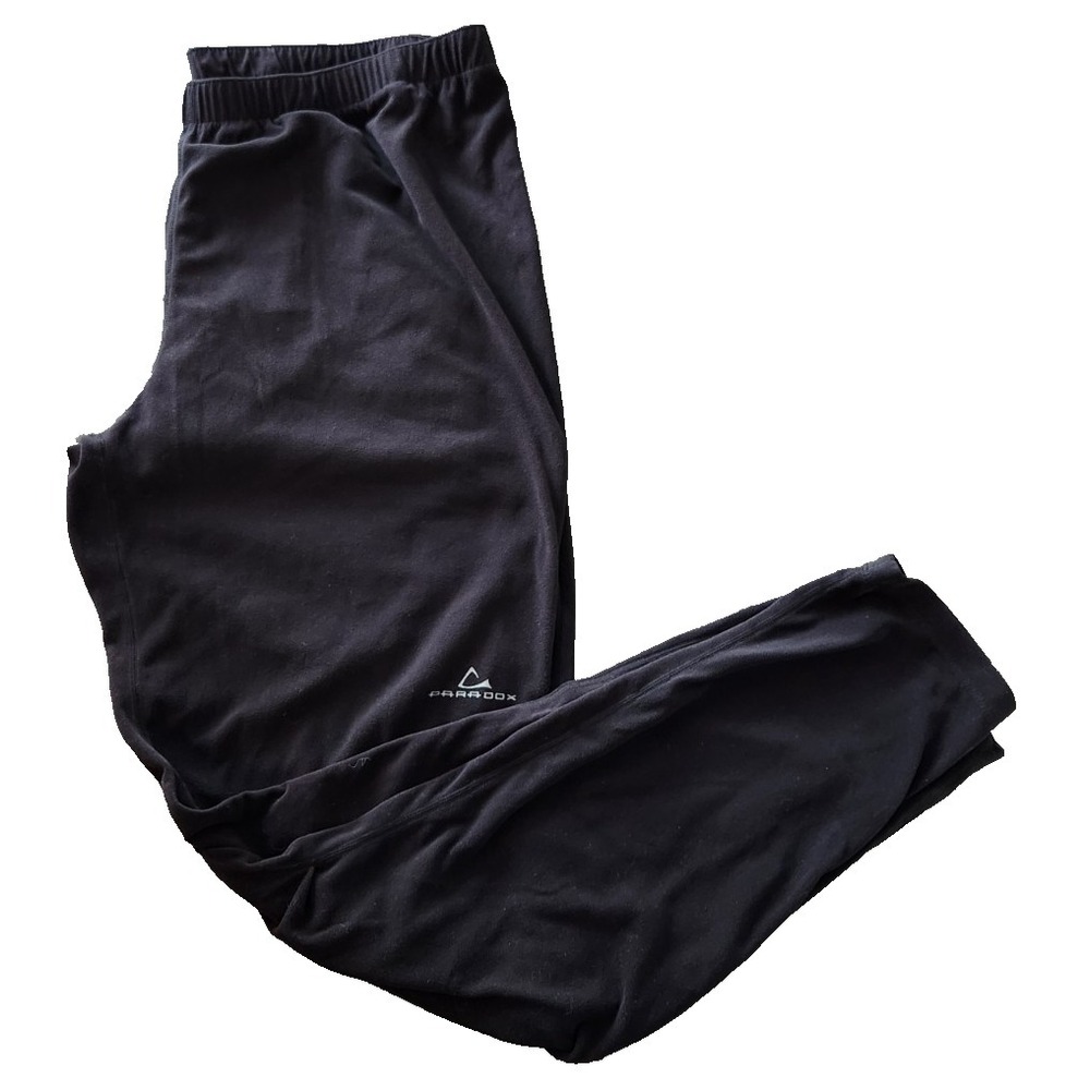 Paradox Womens Black‎ Base Layer Leggings Elastic Waist Athletic Pants